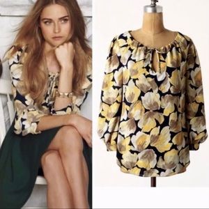 ANTHROPOLOGIE floral print top
